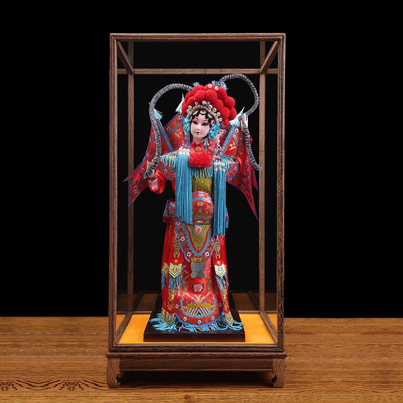 中国风京剧人偶摆件办公室电视柜工艺品特色礼物送国际友人礼盒装