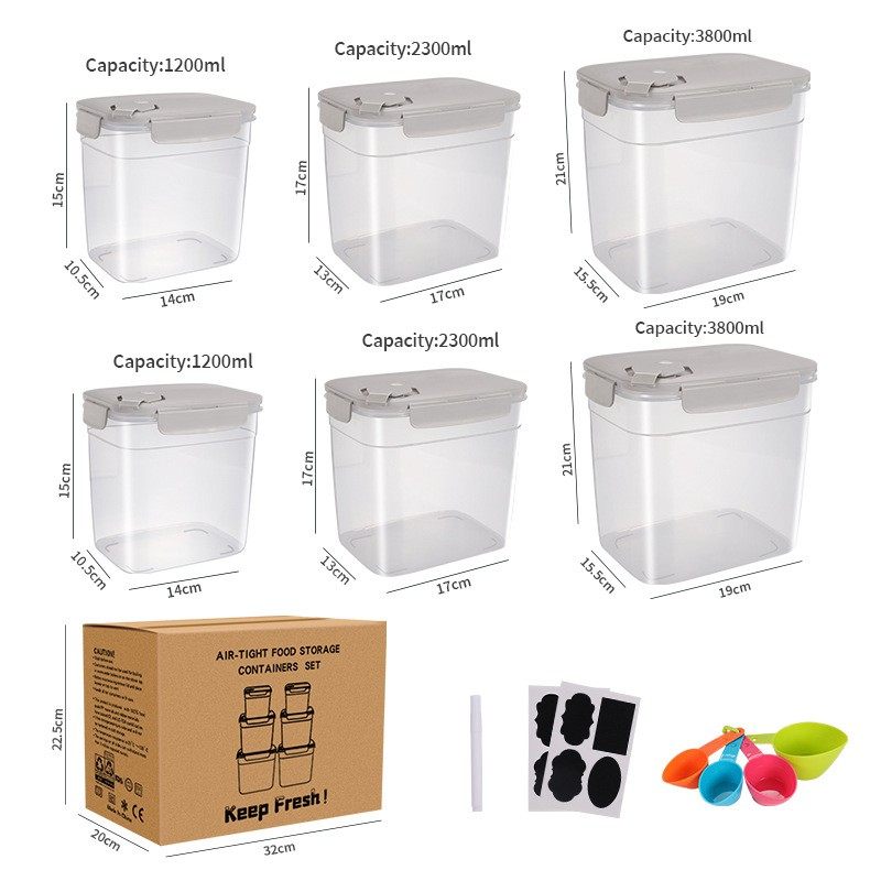 亚马逊热销 透明收纳储物罐冰箱保鲜盒食物密封罐厨房粮食收纳桶,厨房/烹饪用具,密封罐,淘宝优惠券,粉丝福利购,淘宝优惠卷
