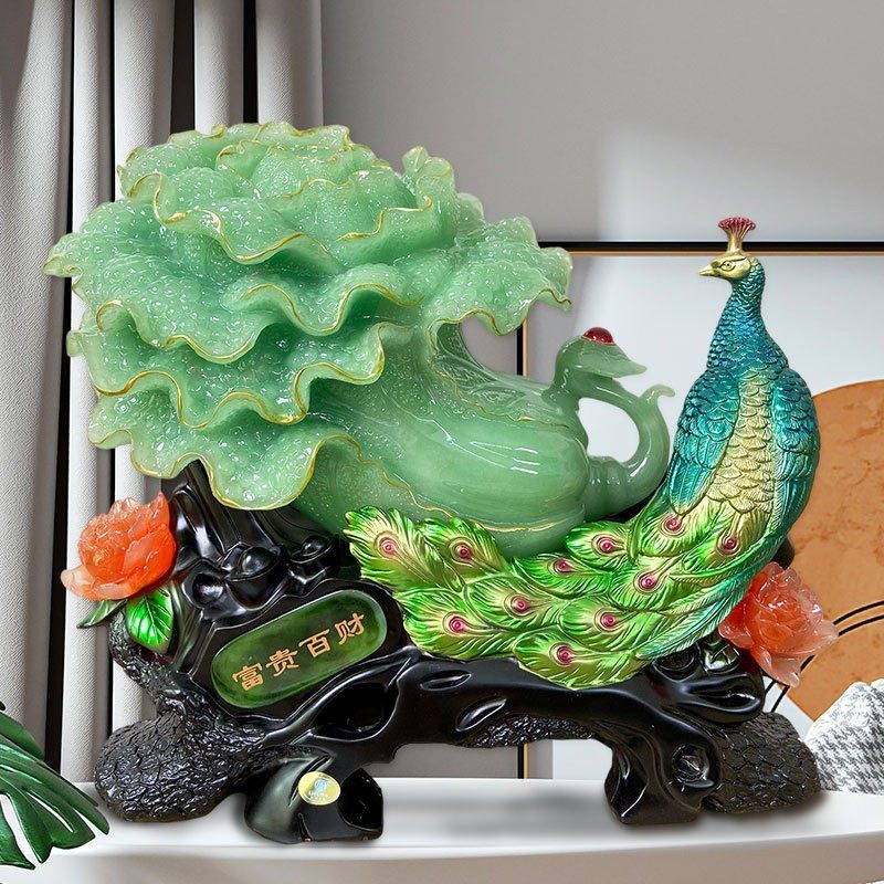 厂家直销孔雀玉白菜家里电视柜酒柜家居装饰品工艺品客厅摆件礼品,家居饰品,装饰摆件,淘宝优惠券,粉丝福利购,淘宝优惠卷