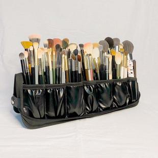 专业化妆师用化妆刷收纳包大容量刷包可折叠立式刷架刷子收纳袋pu