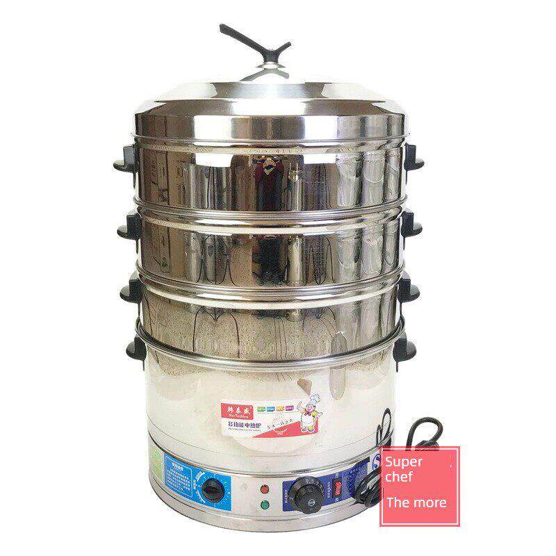 不锈钢电蒸笼多功能电蒸锅蒸包单孔商用大笼屉大容量蒸包炉电热锅
