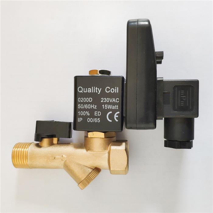 0200D 15W排水阀空压机冷干机储气罐电子排水阀定时排污阀连体式