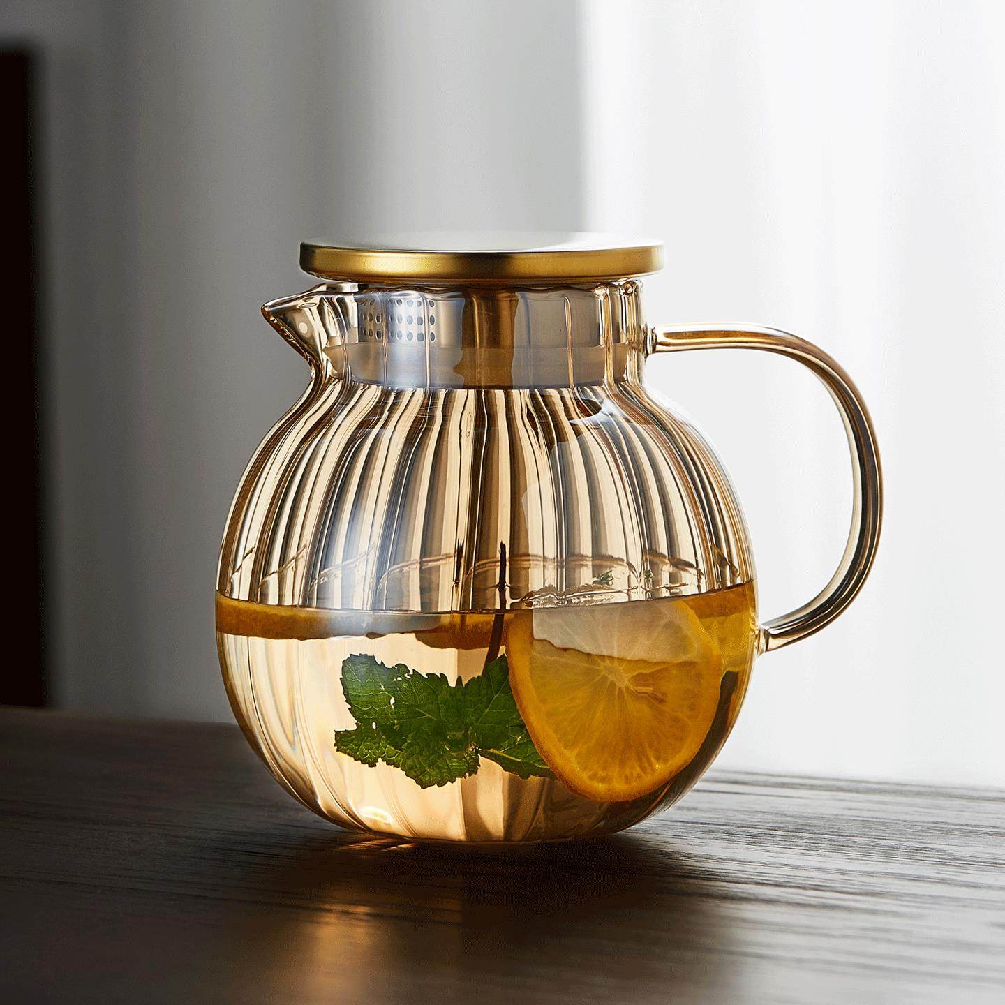 加厚泡茶壶家用耐高温玻璃冷水壶套装办公室泡花茶泡茶器茶水分离,餐饮具,茶壶,淘宝优惠券,粉丝福利购,淘宝优惠卷