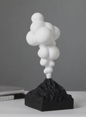 现代简单的火山发胶树脂装饰品客厅咖啡桌入口电视柜无障碍豪华艺