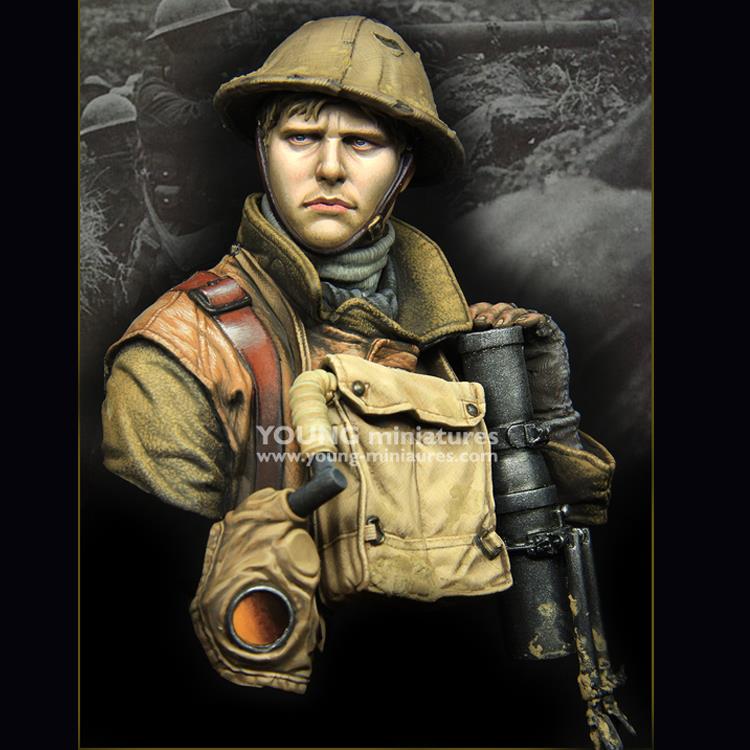 1/10树脂人物胸像模型包邮一战英国士兵抢手GK白模手办X176