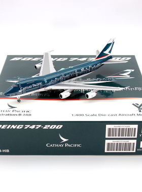 YY Wings 74209 国泰航空波音B747-200 B-HIB合金客飞机模型1/400