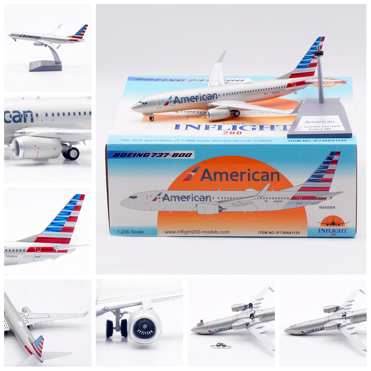 IF合金飞机模型美国航空N840NN