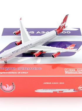 Phoenix 12034 维珍大西洋航空空客A340-300 G-VFLY飞机模型1/400