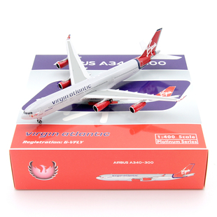Phoenix 12034 维珍大西洋航空空客A340-300 G-VFLY飞机模型1/400