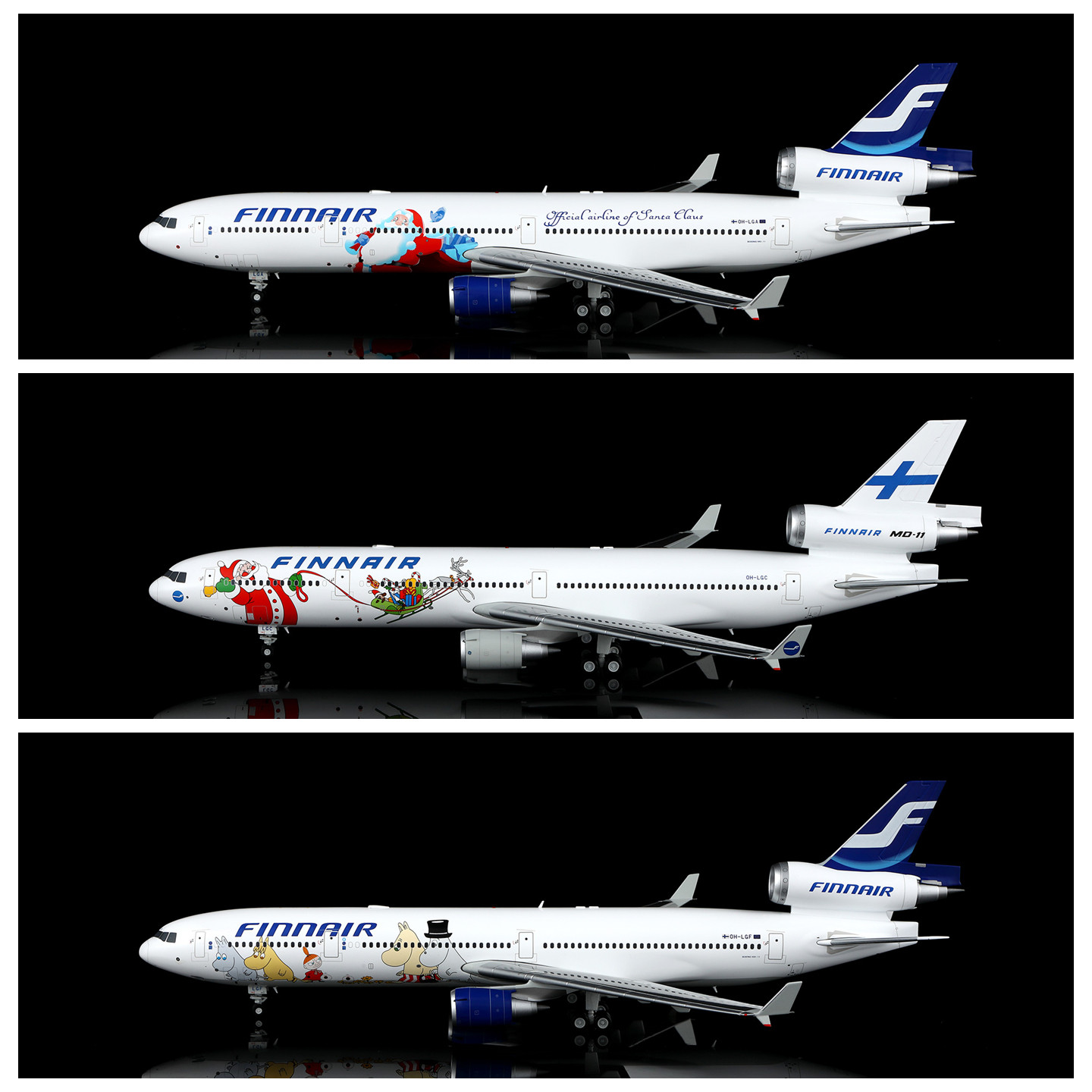 SQ 芬兰航空MD-11 OH-LGA/LGB/LGC/LGD/LGF 合金客飞机模型1/200