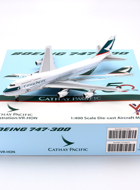 YY Wings 74301 国泰航空波音B747-300 VR-HON 合金飞机模型1/400