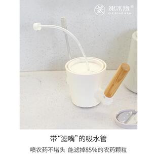 谢冰燃浇花家用高压喷壶洒水壶浇水木纹园艺消毒打药电动喷雾器