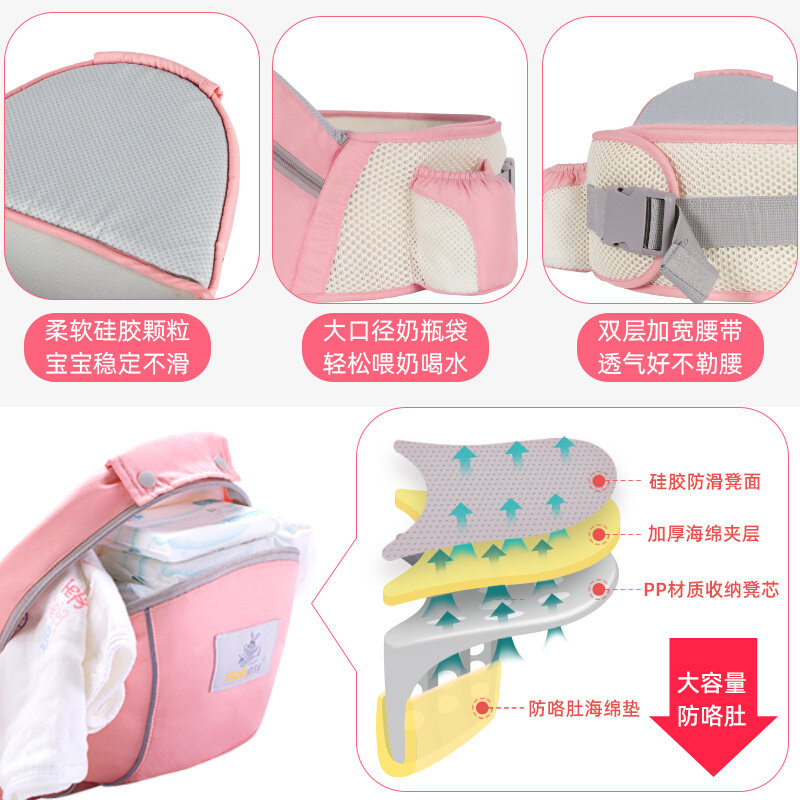 婴儿背带透气宝宝腰凳前后多功能四季外出轻便前抱式抱带