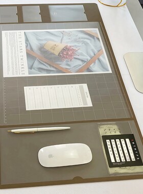 超大号备忘写字垫多功能收纳鼠标垫键盘垫带日历简约办公室书桌垫