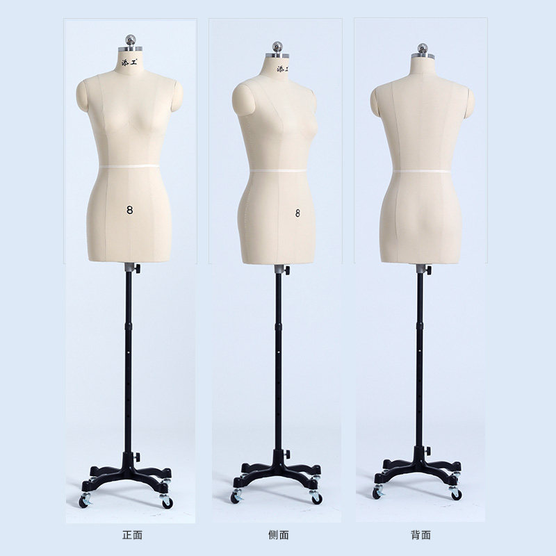 添工人台欧美立体裁剪女半身打版服装设计人体模型缝制衣模特插针
