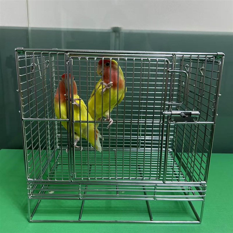304不锈钢蜜袋鼯笼鹦鹉小型猫狗宠物笼饲养外出折叠小号31*23*30
