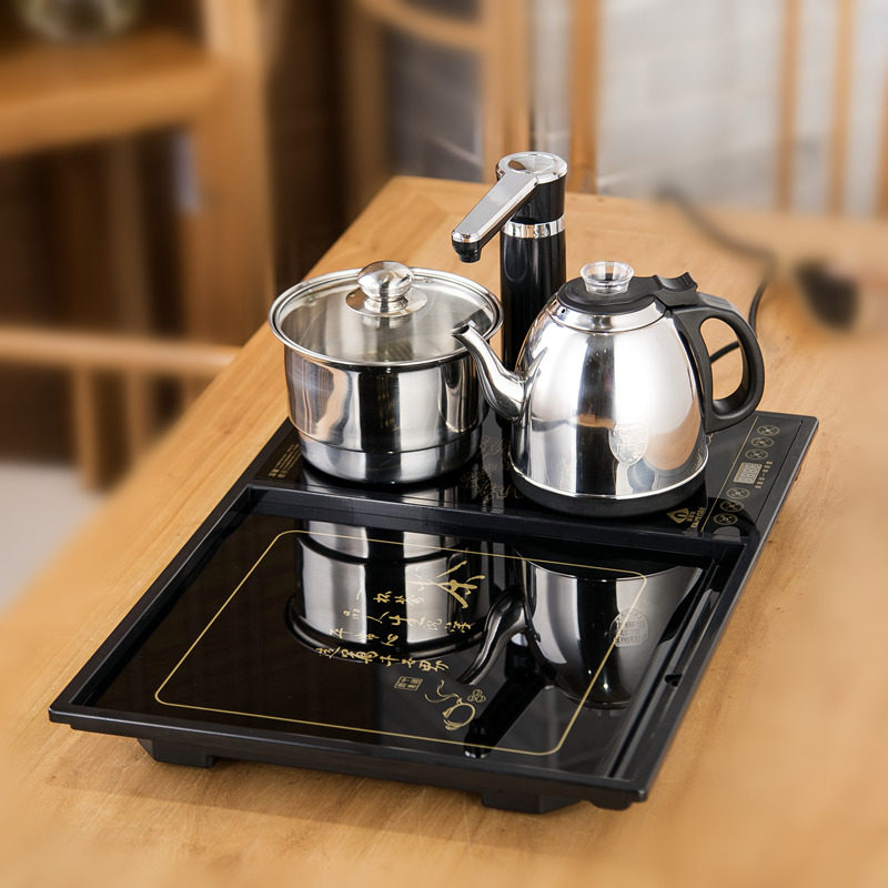 底部上水全自动茶盘茶几茶台烧水壶一体茶海快煮壶整套嵌入式家用