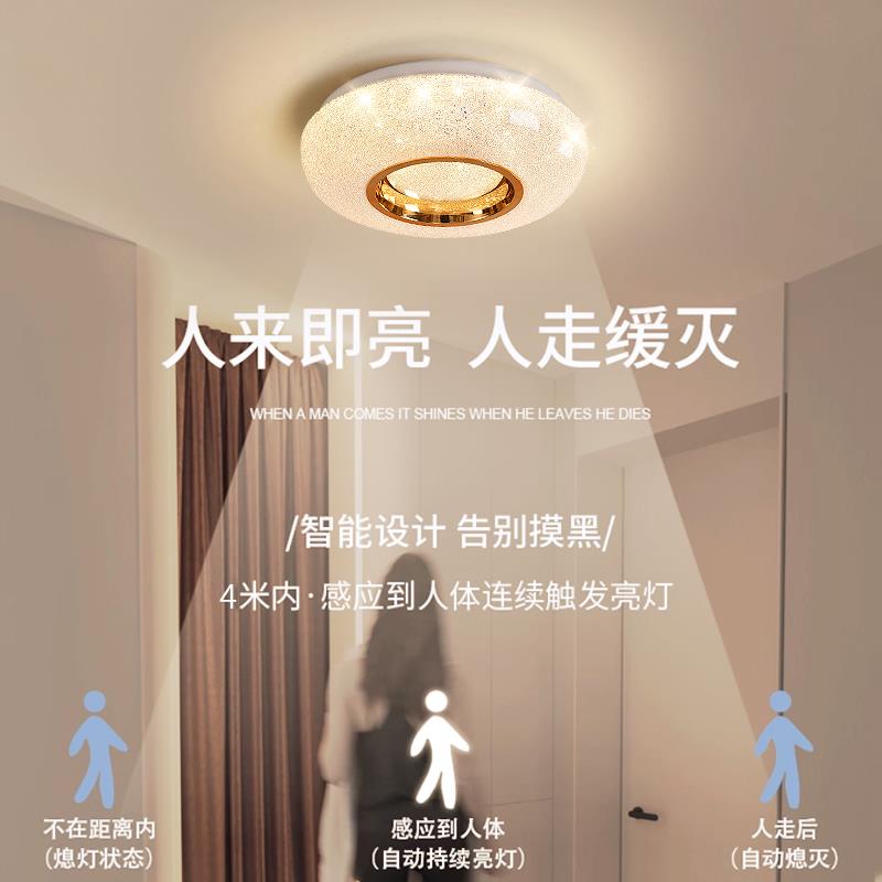 人体感应阳台吸顶灯吊顶灯玄关走廊过道灯入户门灯衣帽间照明灯具