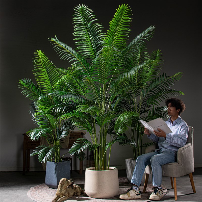 高端轻奢超大型散尾葵仿真植物假树盆栽室内高级仿生绿植造景摆件