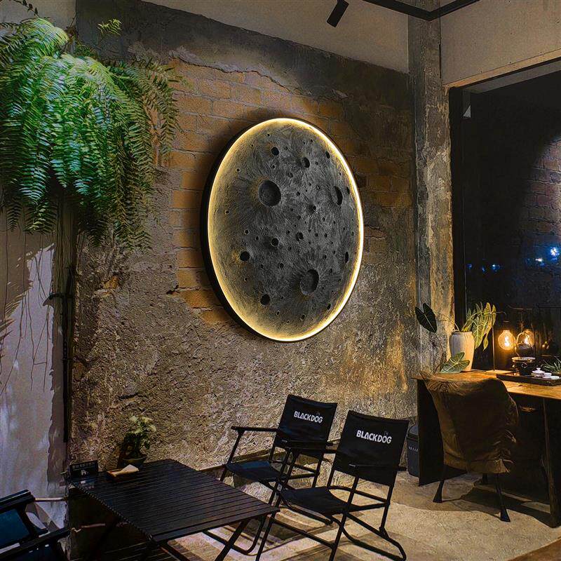 3D立体月球灯月球壁灯浮雕壁灯弧形月球灯浮雕月球壁灯月球投射灯