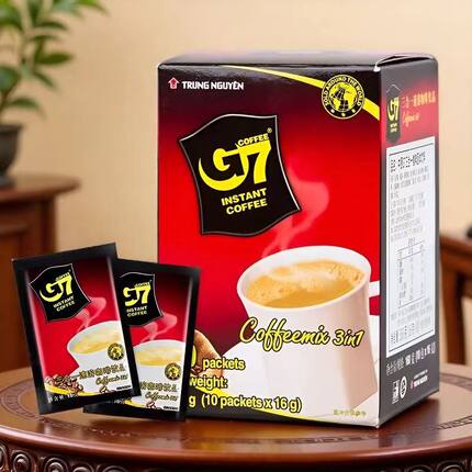 越南进口原装G7咖啡中原g7三合一速溶咖啡粉正品160g/盒独立包装