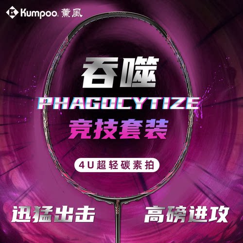 薰风吞噬羽毛球拍竞技套装