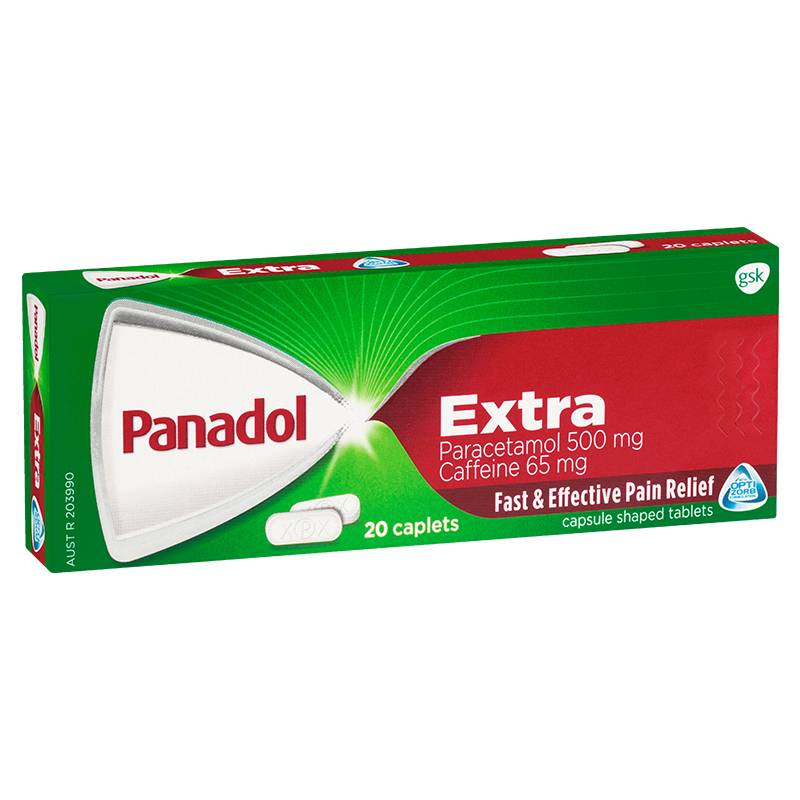 Panadol必理痛扑热息痛成人感冒退烧药进口痛经首选止痛片加强型