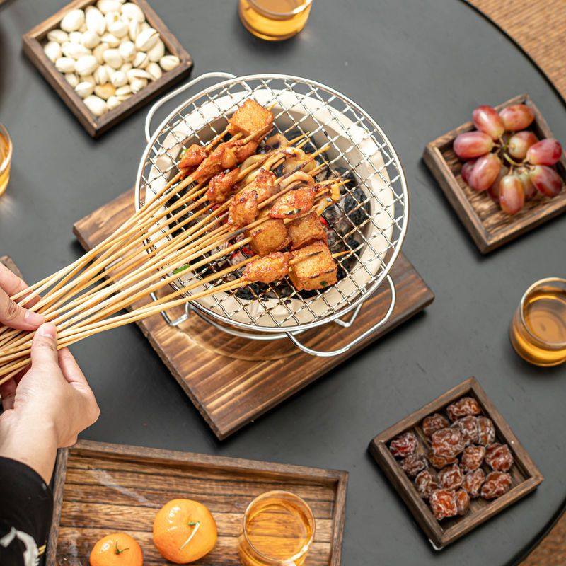 土陶烧烤小泥炉围炉煮茶炉子家用室内户外烤茶炭炉炭火炉日式烤炉