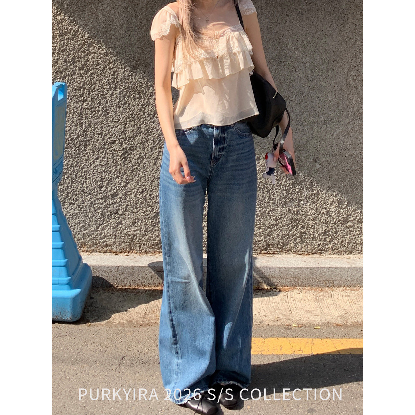 朴夏Purkyira肯豆同款美牛仔裤