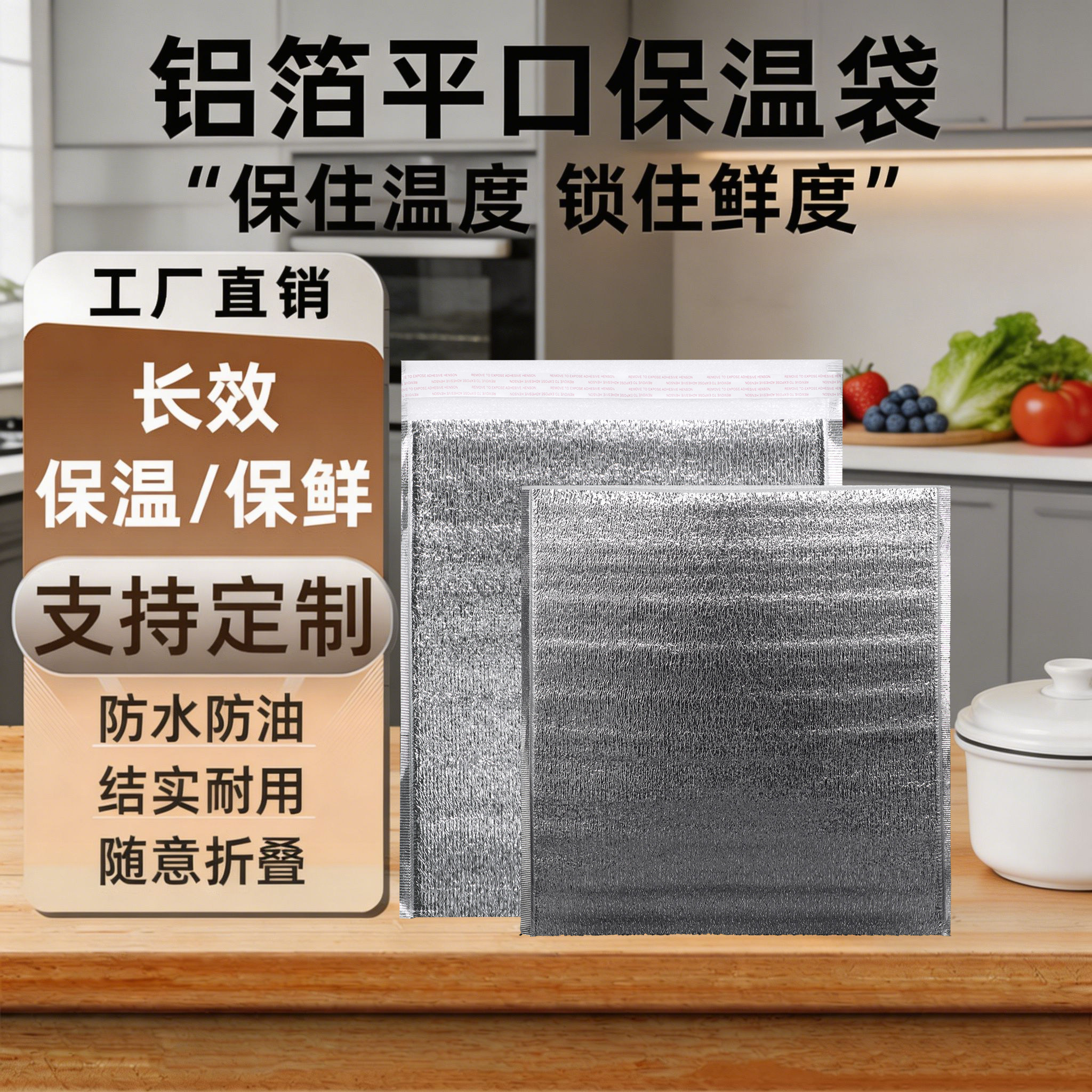 加厚保暖外卖奶茶保冷保温袋一次性铝箔