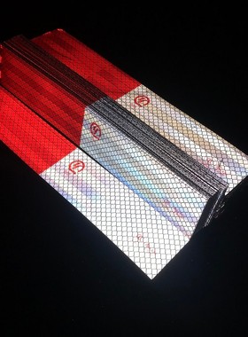 3C群跃华威艾普莱斯反光膜C000996货车车身反光条红白反光贴车管