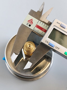 轴向液压表6bar86psi充液防震压力表16bar230psi油压表铜接头G1/4