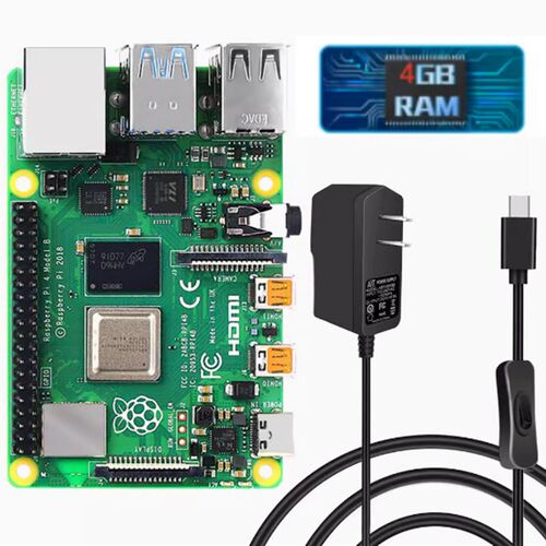 树莓派4代B型 RaspberryPi4 4B 8GB 开发板编程AI入门套件 Python