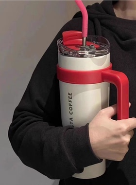 巨无霸汽车保温杯sta带手柄304不锈钢水杯大容量冰霸杯40oz吸管杯