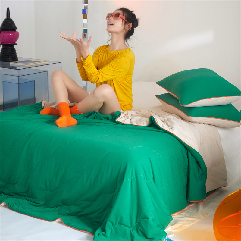 凉感丝A类大豆纤维夏凉被锦纶聚酰胺空调被可机洗水洗氨纶冰丝被z