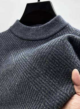 HY23ASAD休男装加厚针织衫雪半高打领毛衣男闲秋冬季潮流底衫男尼