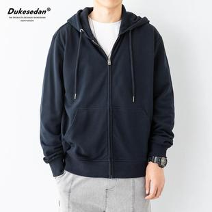 连帽卫衣男士秋冬加绒宽松休闲男上衣春秋款开衫拉链卫衣外套男款