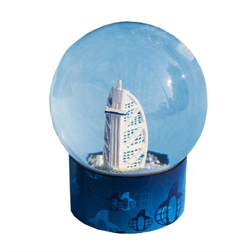 雪花球定制圣诞节雪人自动飘雪水晶球树脂玻璃摆件创意礼品
