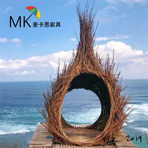 户外多人网红秋千无动力景区设施荡秋千游乐园户外网公园吊椅室外