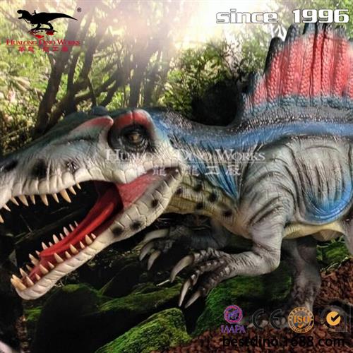 自贡恐龙厂家定制仿真机械电动棘龙春节大型户外活动美陈引流