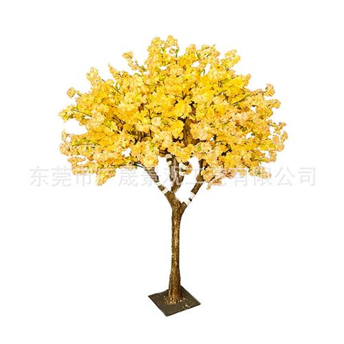 仿真樱花树人造假桃树婚庆家居酒店装饰水泥包柱大树仿真樱花树
