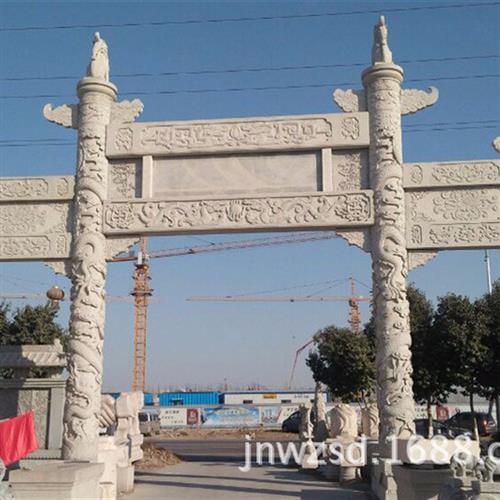 石刻公墓大门多少钱农村建设石头大门哪里卖景区石雕大门样式图