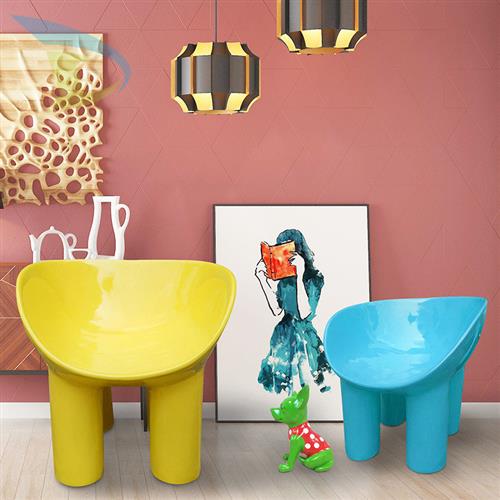 商场创意休闲椅美陈家具玻璃钢大象腿样板间摆件儿童卡通休息坐凳