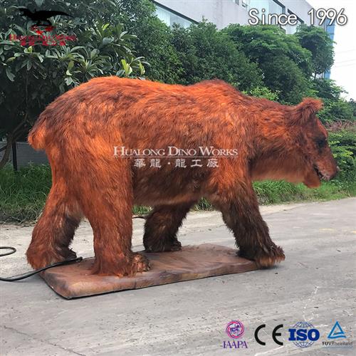 大型仿真粘毛棕熊动物模型摆件自贡动物工厂室内美陈展览