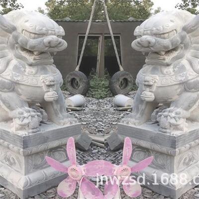 石刻镇墓狮厂家.米坟地石头狮子价格.米大门石狮子雕刻图片