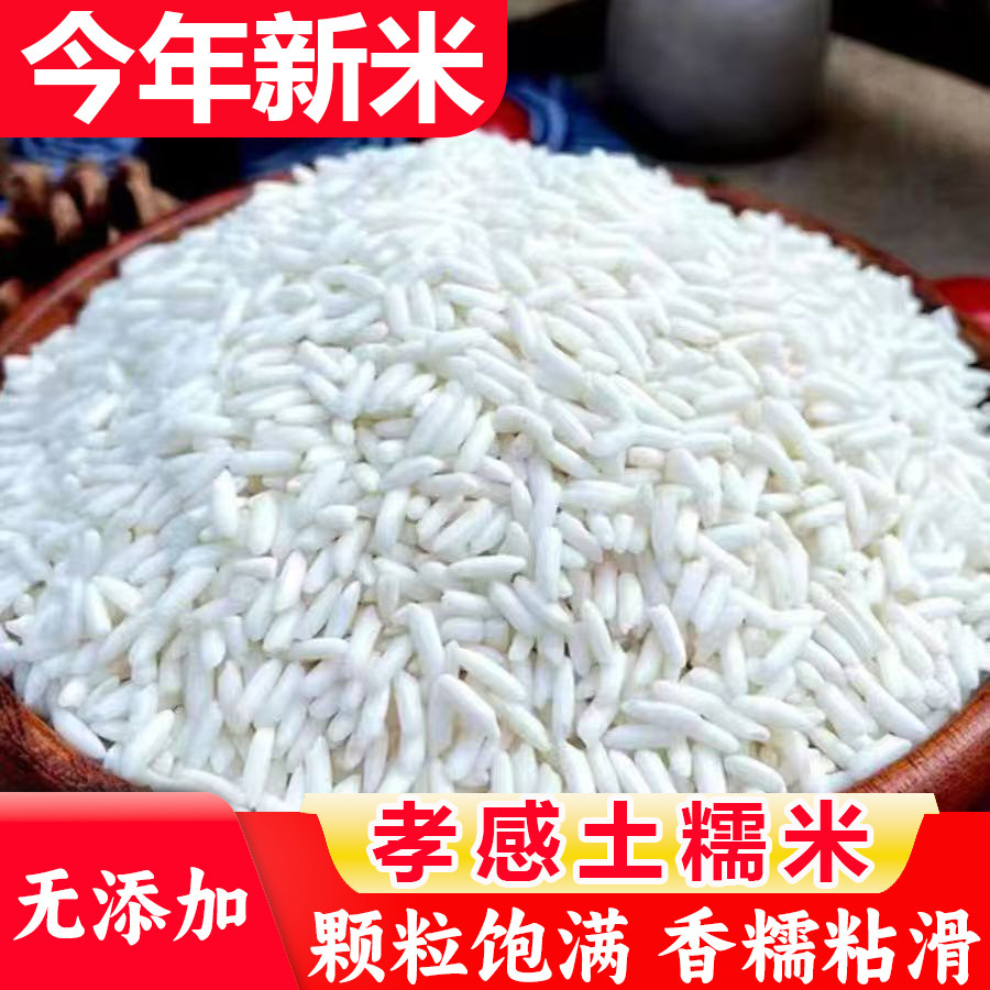 湖北孝感新鲜长粒糯米新米珍珠糯米5斤酿酒包粽子糍粑纯正江米