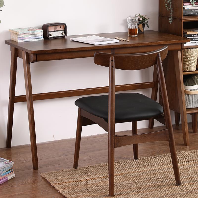 实木书桌北欧榉木电脑桌椅组合现代简约画桌家用学生写字台小户型