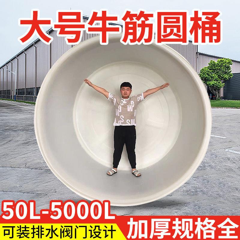 加厚大号牛筋塑料圆桶大口水桶食品级家用酿酒桶腌菜发酵养殖桶特