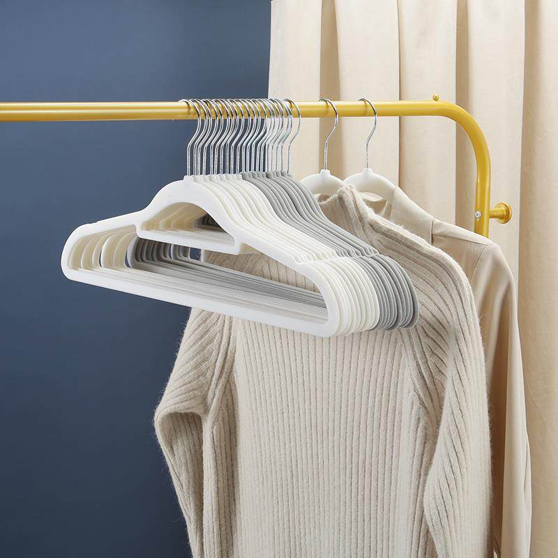 食品级植绒衣架家用挂衣整理师专用防滑无痕超薄省空间衣撑柜收纳