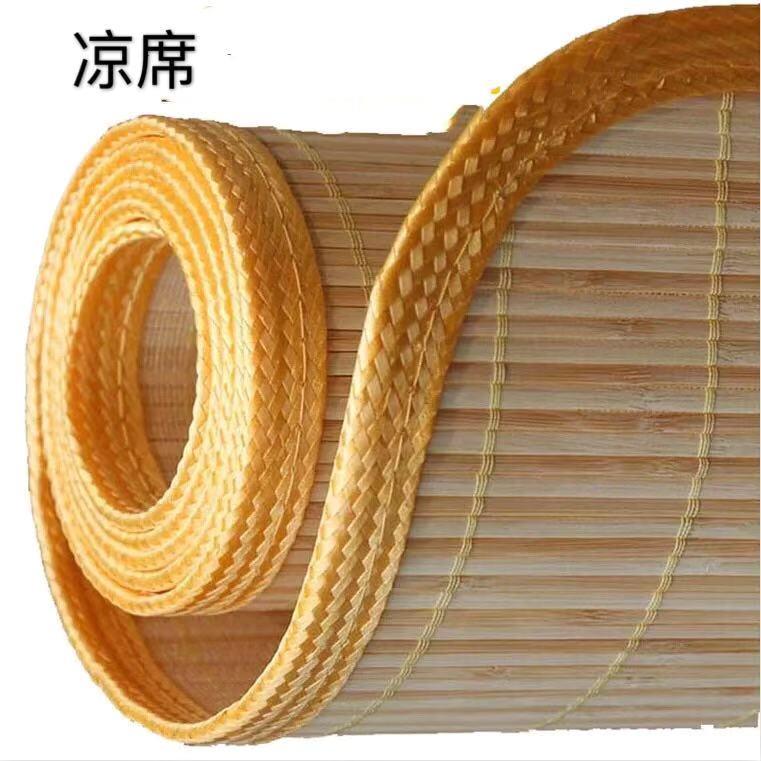 单人竹凉席单兵上下铺竹席学生藤席军训草席制式金边席席麻将席子